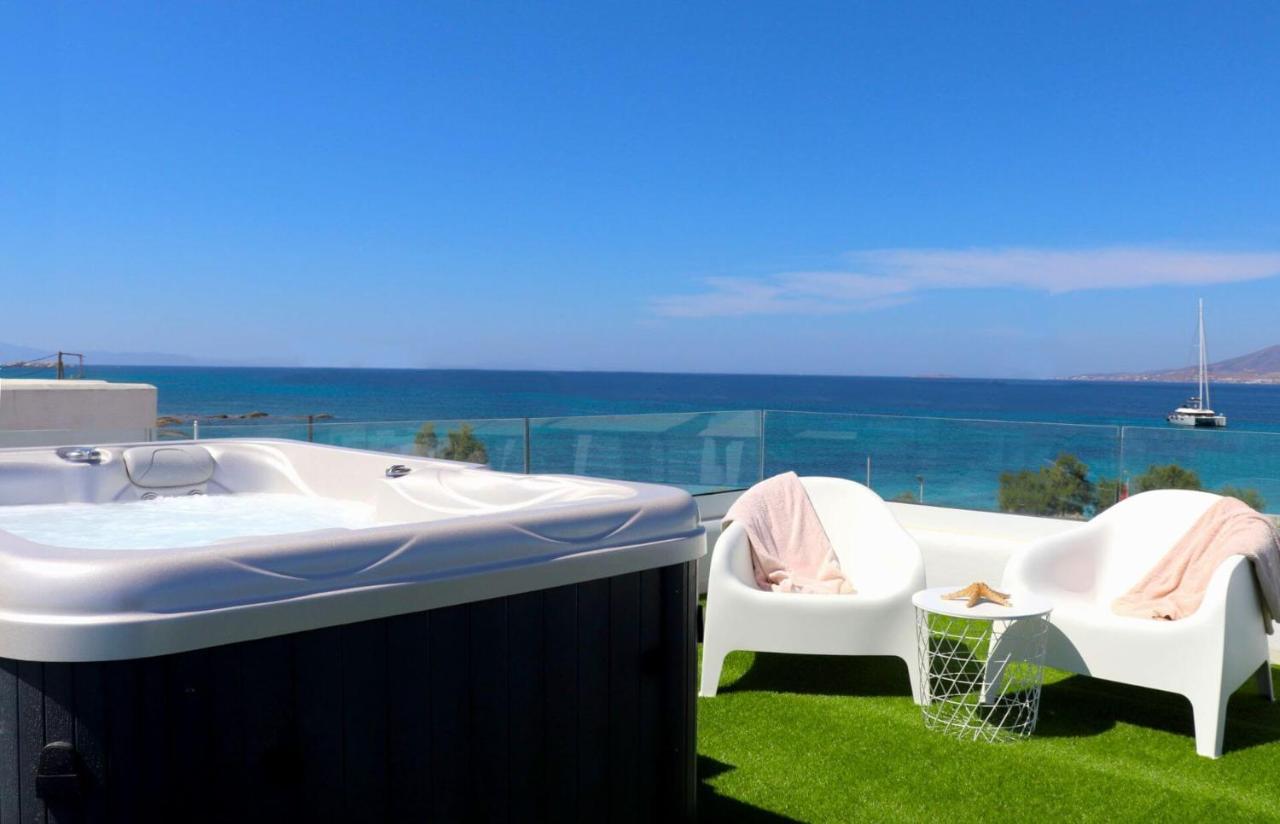 Beach Apartment Thalia With Hot Tub And Sea View Agios Prokopios  Exteriér fotografie